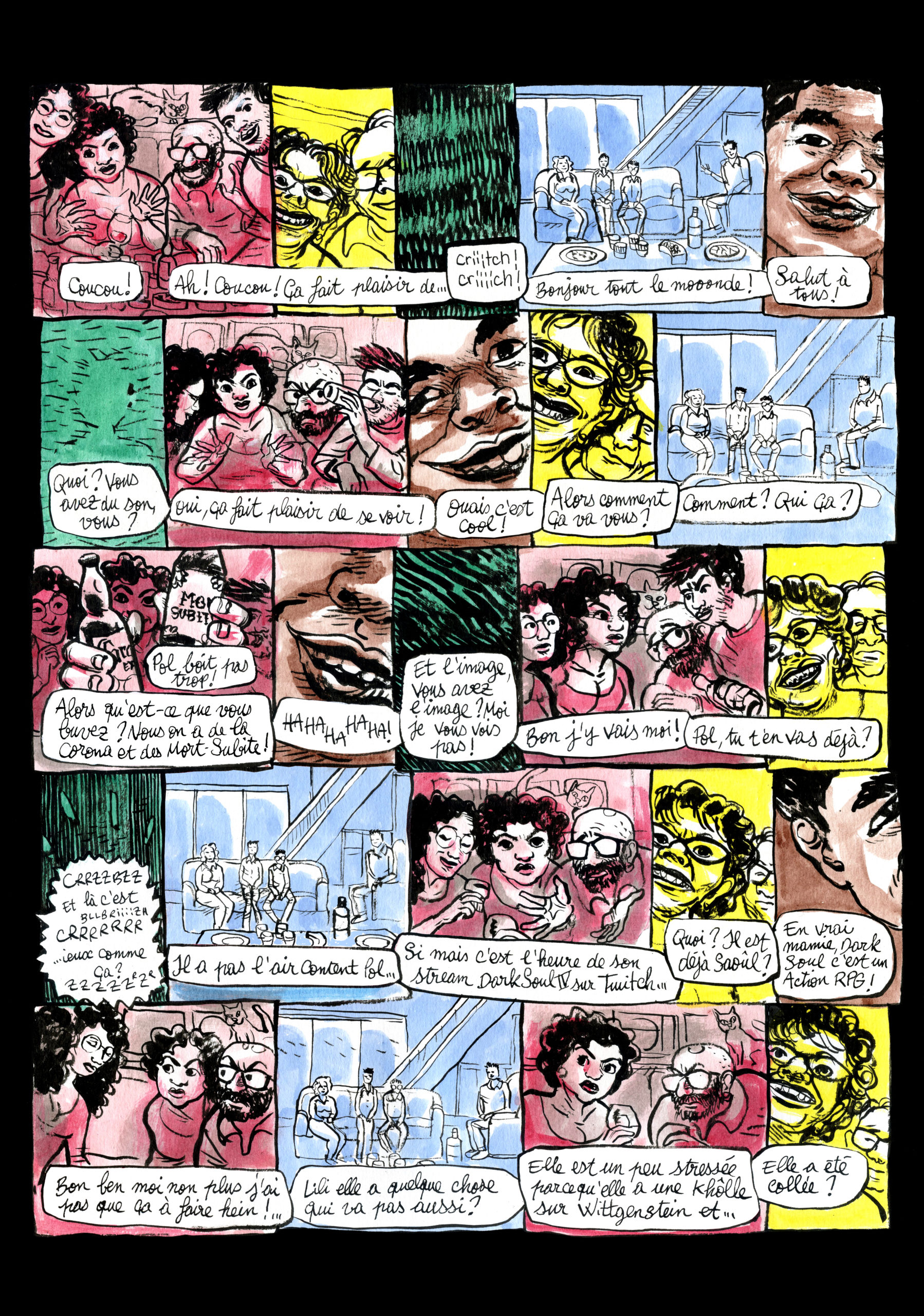 Feuilleton boutique bande dessinée 12/6 : Coronapéro © JB Meybeck 2020 — Reproduction interdite