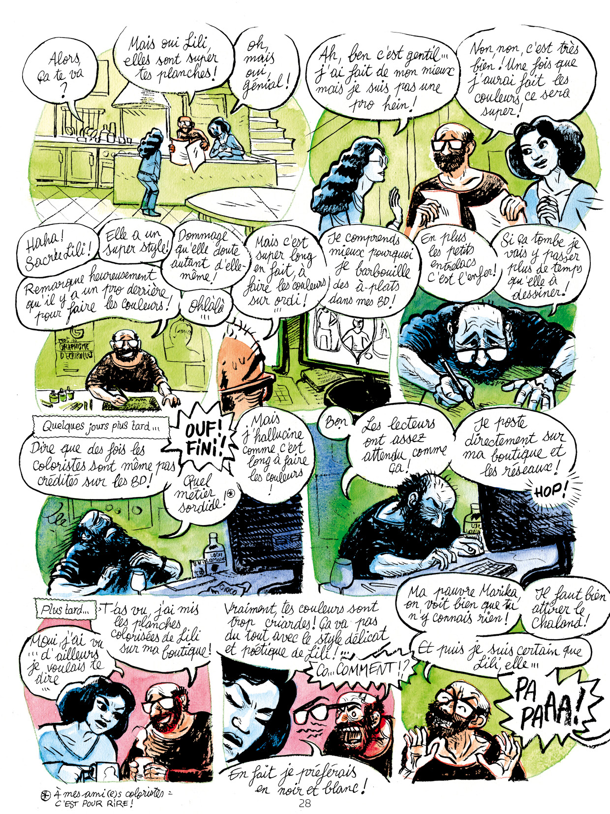 Feuilleton boutique bande dessinée 28(14)1 : Haut en couleurs © JB Meybeck (scenar dessin & coul) 2020 — Reproduction interdite