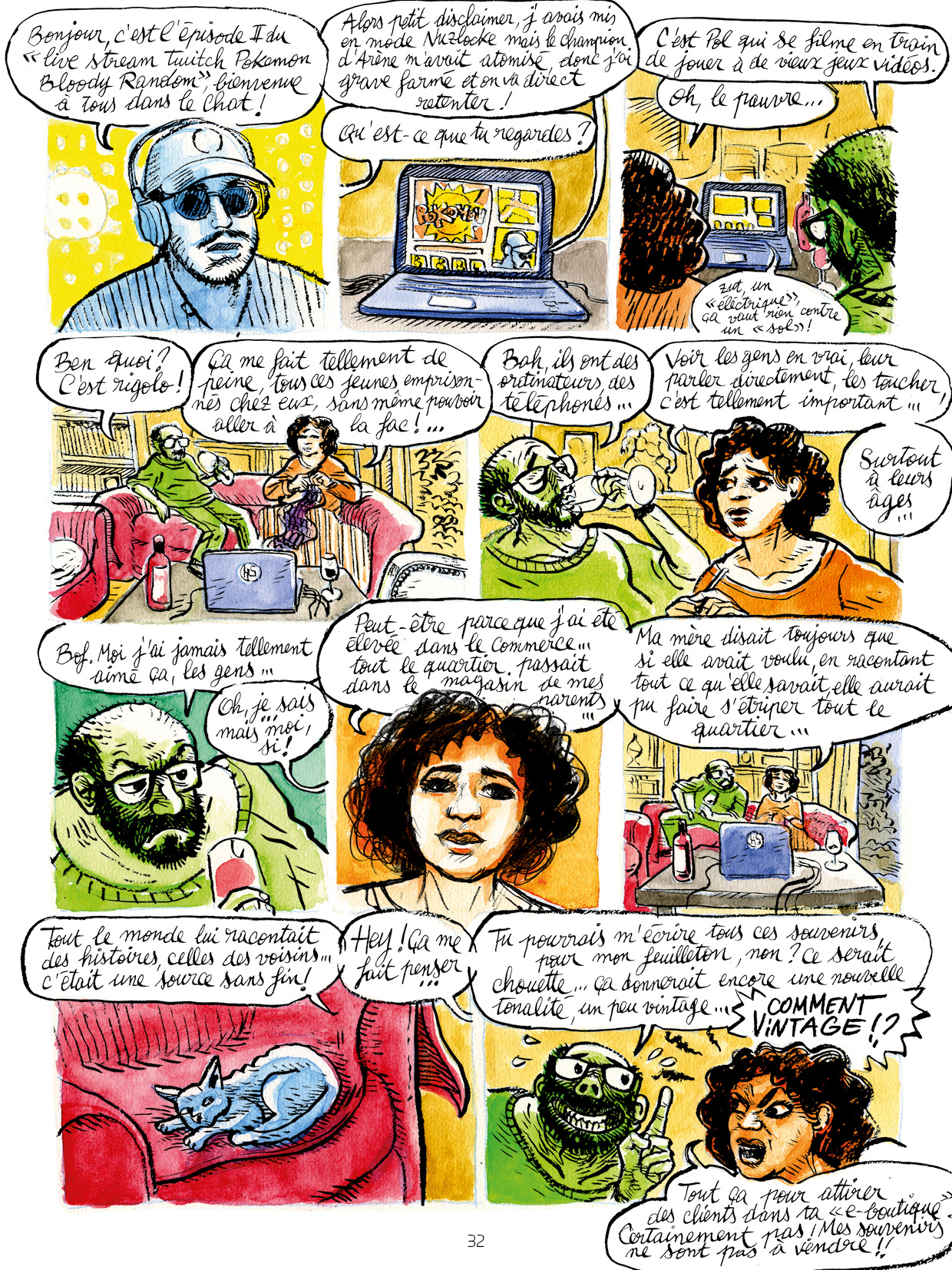 Feuilleton boutique bande dessinée — Les extraordinaires aventures de la famille Junistroom - Episode 17 : Du côté de chez ouam — planche 32 © JB Meybeck (scenar dessin & coul) 2020 — Reproduction interdite