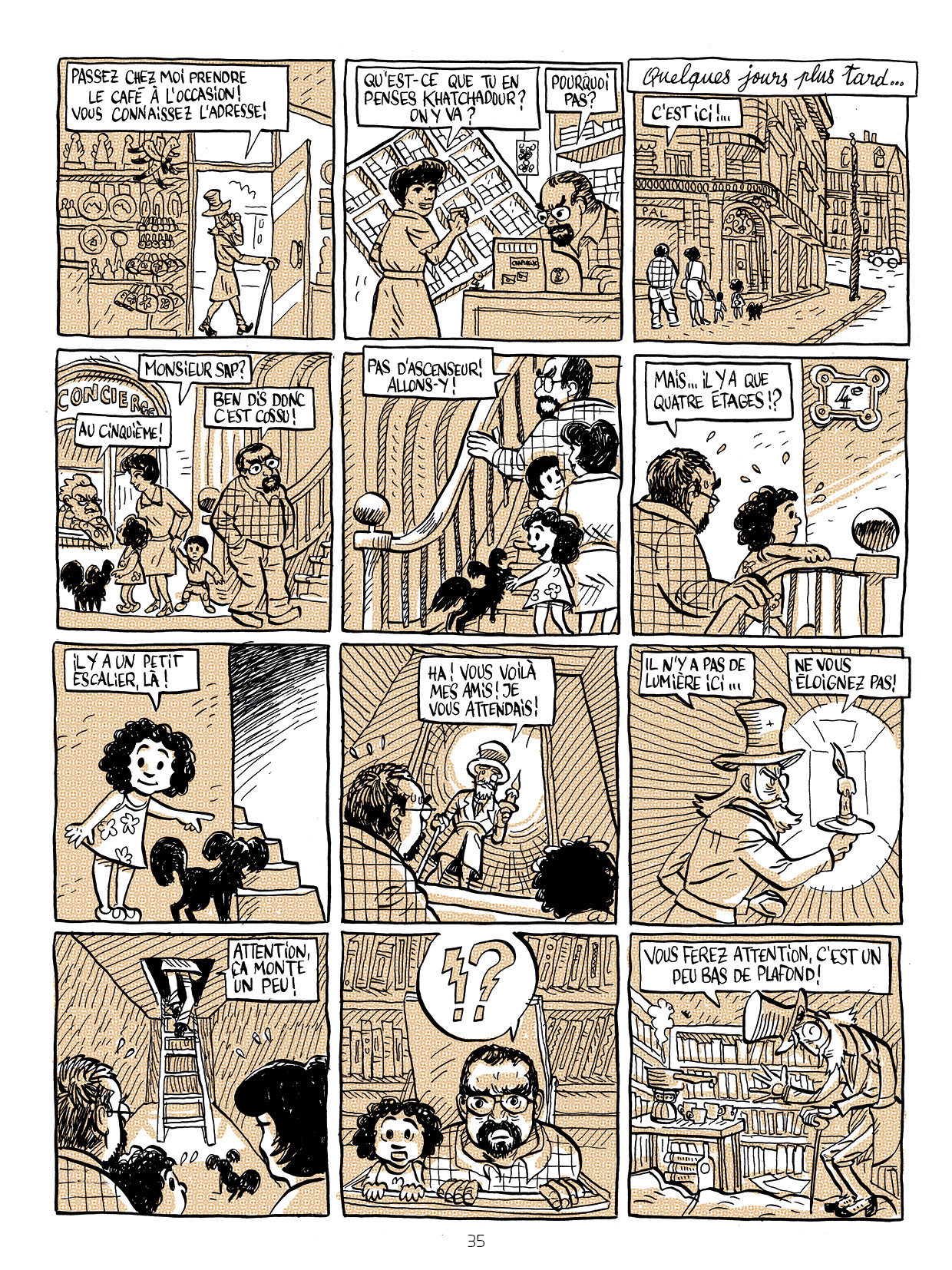 Feuilleton boutique bande dessinée — Les extraordinaires aventures de la famille Junistroom - Episode 18 : Monsieur Sap — planche 35 © JB Meybeck (dessin) & Marika Junistroom (scénario) 2020 — Reproduction interdite