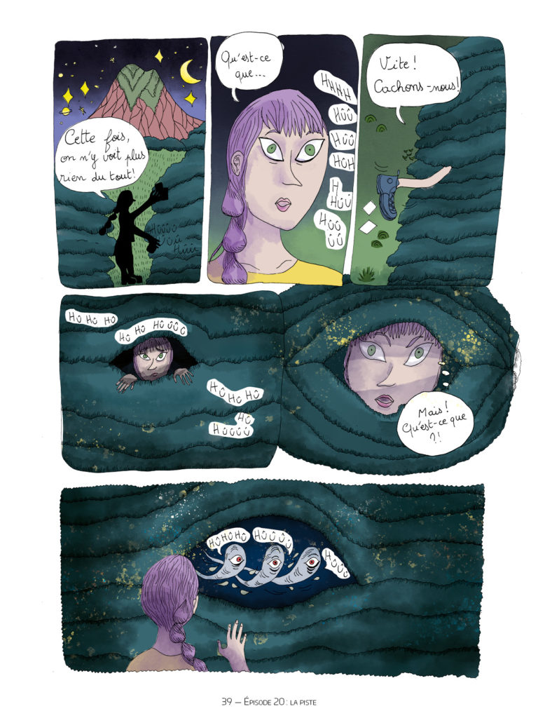 Feuilleton boutique bande dessinée : La piste © Rose Meybeck (dessin) & JB Meybeck (scenar & coul) 2021 — Reproduction interdite
